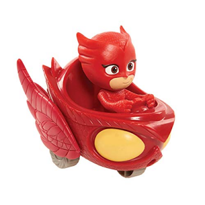 PJ Masks Mini Wheelie Vehicles Catboy’s Cat-Car Owlette’s Owl Glider Gekko’s Gekko-Mobile Red Color